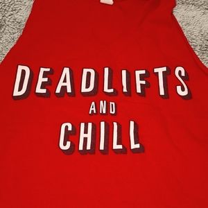 Deadlifts and chill muscle tee